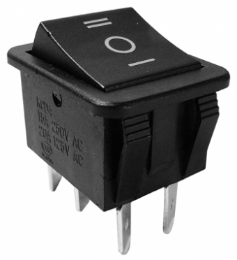 Comutator dublu ON-OFF-ON - 15A/250V NEGRU