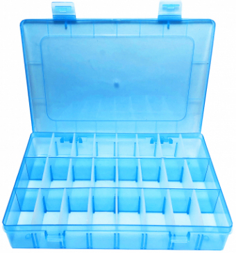 Cutie plastic, 24 compartimente - 195x137x35mm