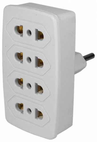 Adaptor 4 prize fara impamantare 250V/16A
