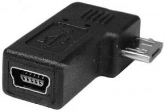Adaptor micro USB tata 90° → mini USB mama