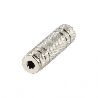 Adaptor jack mama 3,5 mm stereo -> jack mama 3,5 mm stereo metalic