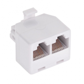 Distribuitor mufa UTP RJ45 8P/8C tata - 2x mufa UTP RJ45 8P/8C mama