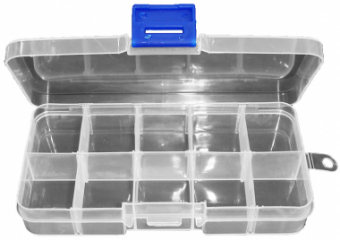 Cutie plastic 10 compartimente - 125x67x21mm