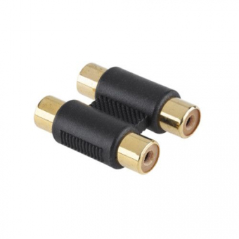 Adaptor 2 x RCA mama - 2 x RCA mama Gold