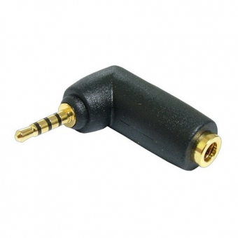 Adaptor jack, tata, 2,5 mm, 4 ct. -> jack, mama, 3,5 mm, 4 ct. 90 grade