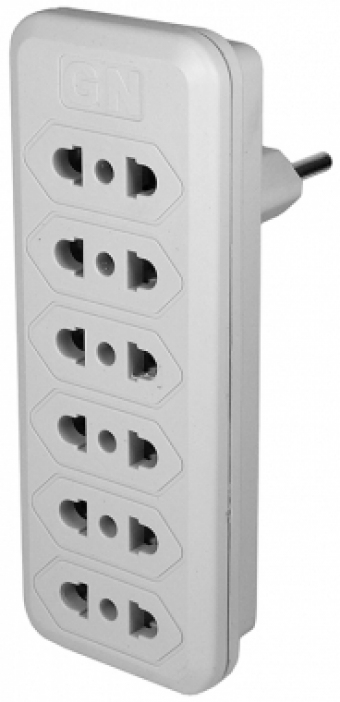 Adaptor 6 prize fara impamantare 250V/16A