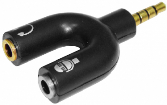 Adaptor jack tata 3.5 mm, 4 ct. -> 2xjack, mama 3.5 mm stereo