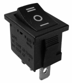 Comutator ON-OFF-ON - 6A/250V NEGRU